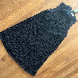 Bohme Sleeveless Lace Short Dress Black Size Medium